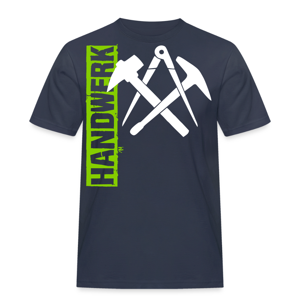 Unisex Workwear T-Shirt "Dachdecker" Navy Männer Workwear T-Shirt