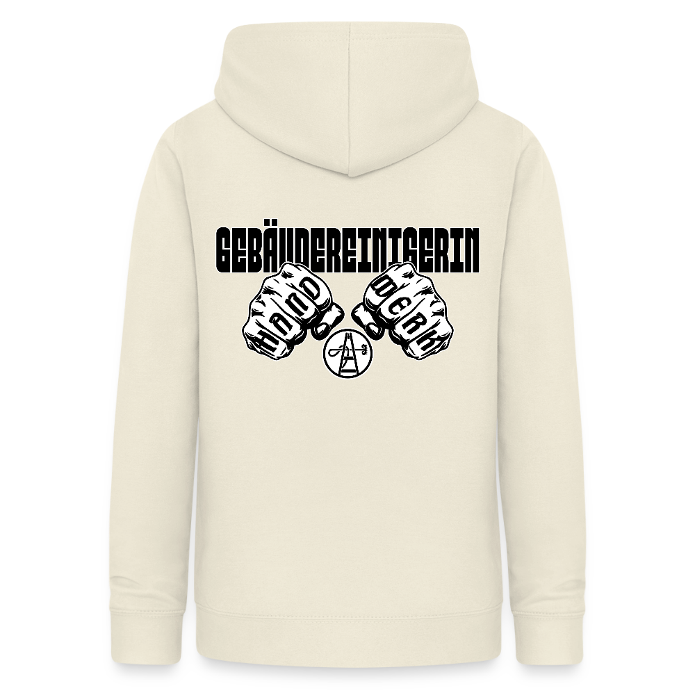Frauen Hoodie "Gebäudereinigerin" (beidseitig bedruckt) - Vanille-Milchshake