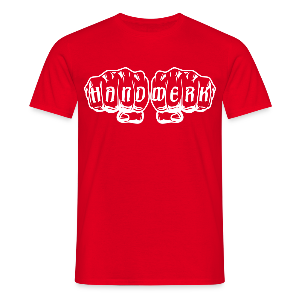 Unisex T-Shirt "Handwerk" Rot Männer T-Shirt
