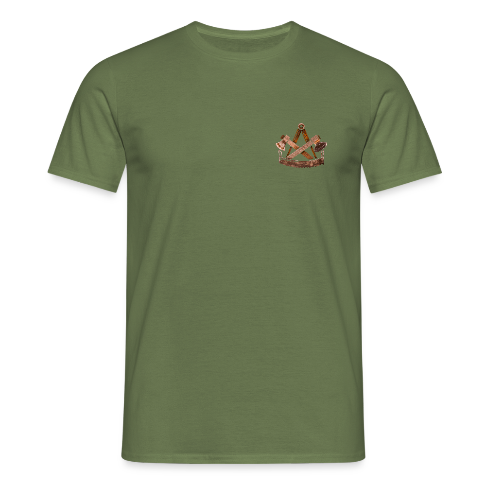 Unisex T-Shirt "Zimmermann" (beidseitig bedruckt) - Militärgrün