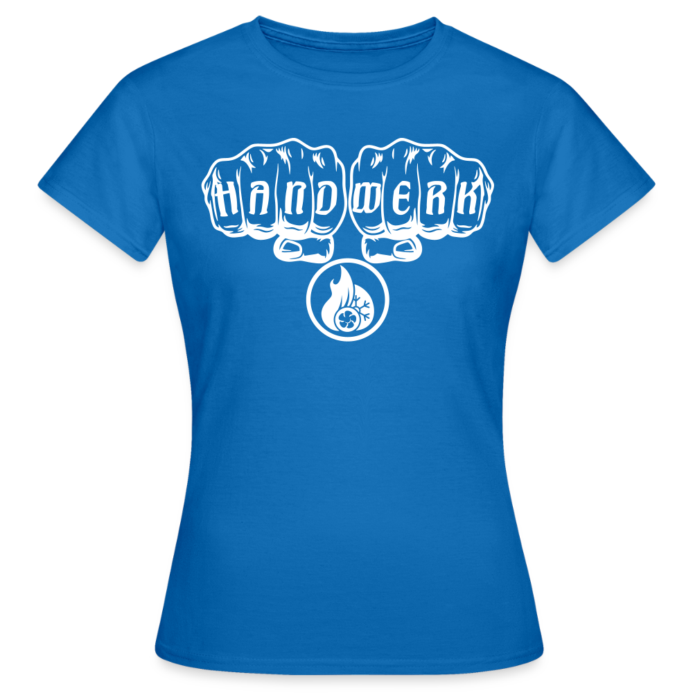 Frauen T-Shirt "Klimatechniker" Royalblau Frauen T-Shirt