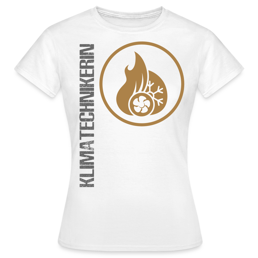 Frauen T-Shirt "Klimatechnikerin" Weiß Frauen T-Shirt