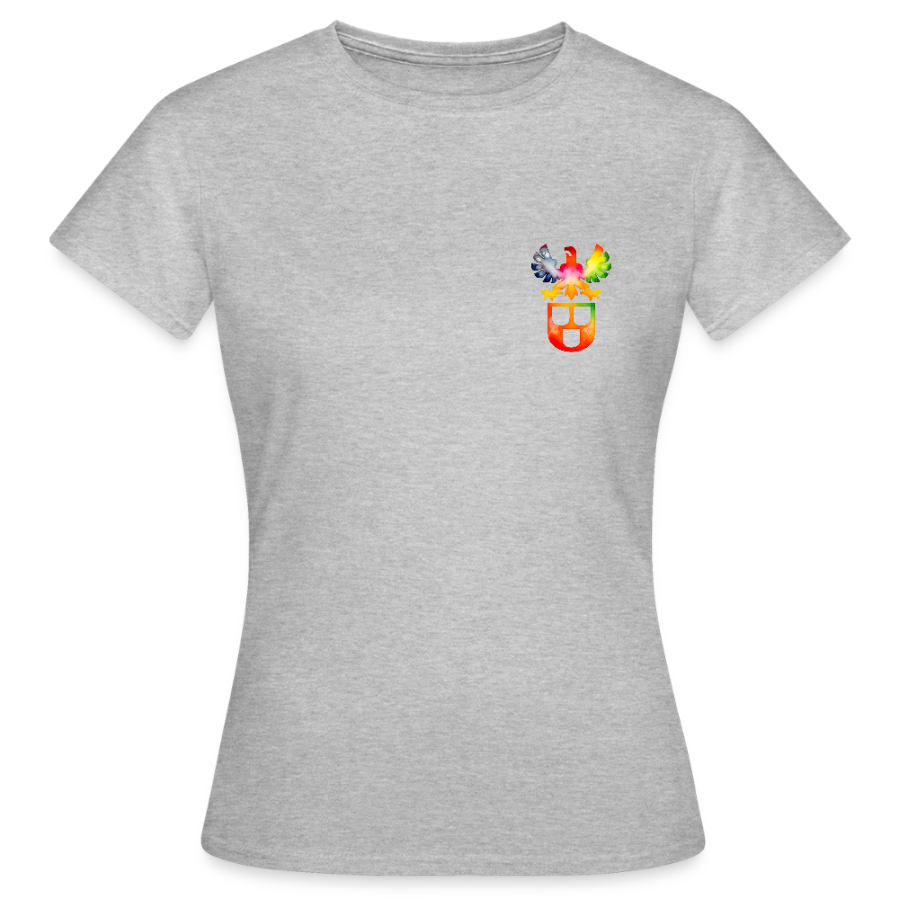 Frauen T-Shirt "Maler" (beidseitig bedruckt) - Grau meliert