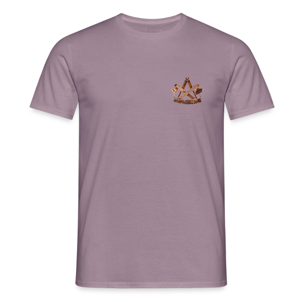 Unisex T-Shirt "Zimmermann" (beidseitig bedruckt) - Lilagrau