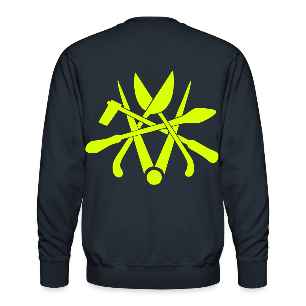 Unisex Premium Pullover "Spengler" neongelb - Navy