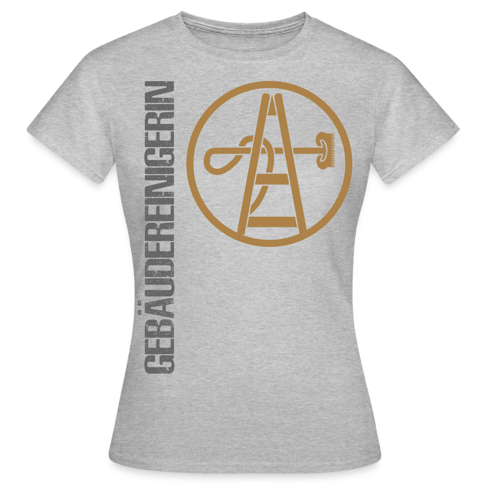 Frauen T-Shirt "Gebäudereinigerin" - Grau meliert
