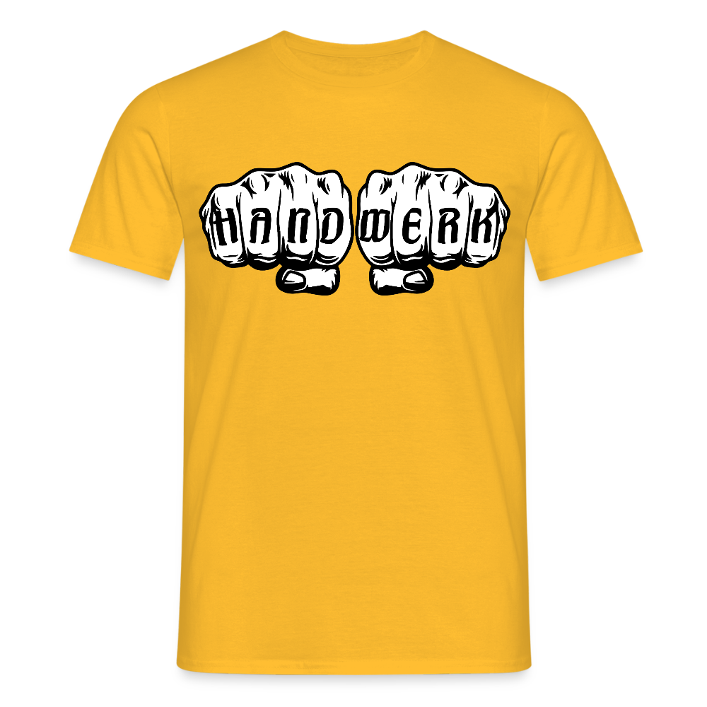 Unisex T-Shirt "Handwerk" Gelb Männer T-Shirt