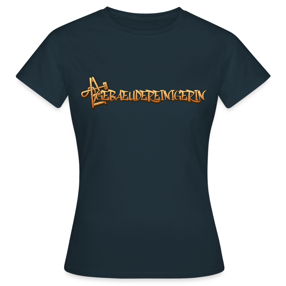 Frauen T-Shirt "Gebäudereinigerin" - Navy