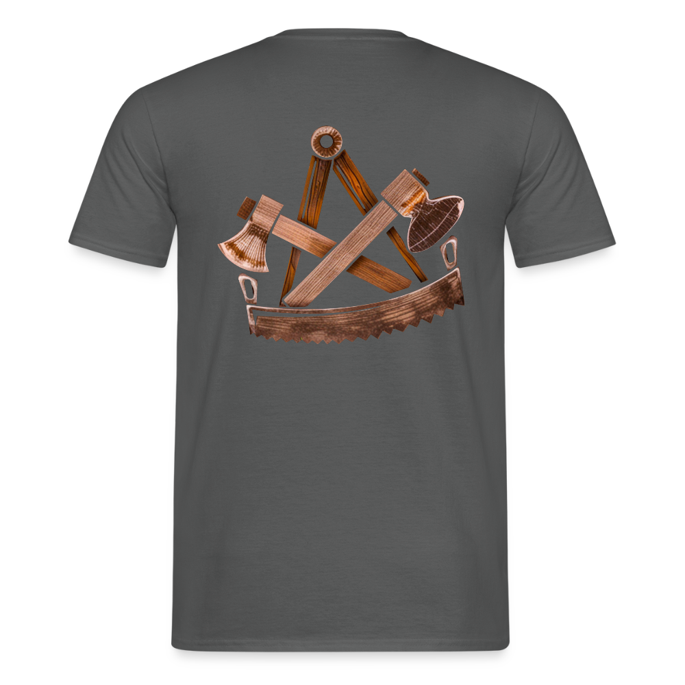 Unisex T-Shirt "Zimmermann" (beidseitig bedruckt) - Anthrazit