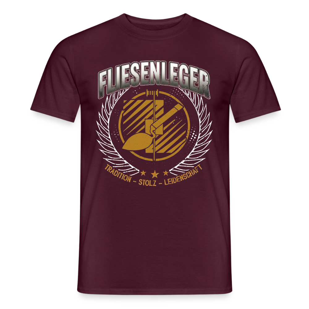 Unisex Männer T-Shirt von Spreadconnect mit traditionellem Fliesenleger-Motiv, bequemes Baumwoll-T-Shirt in neutralem Design