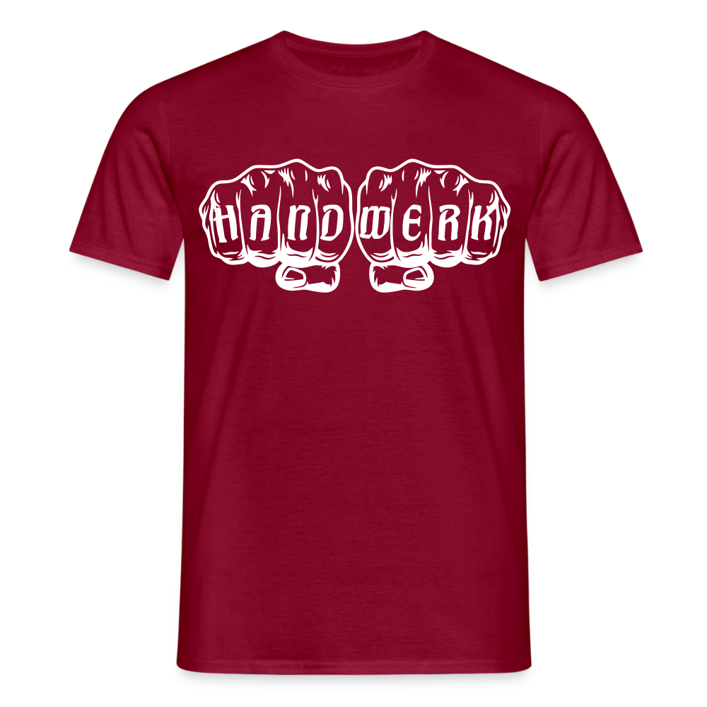 Unisex T-Shirt "Handwerk" Ziegelrot Männer T-Shirt