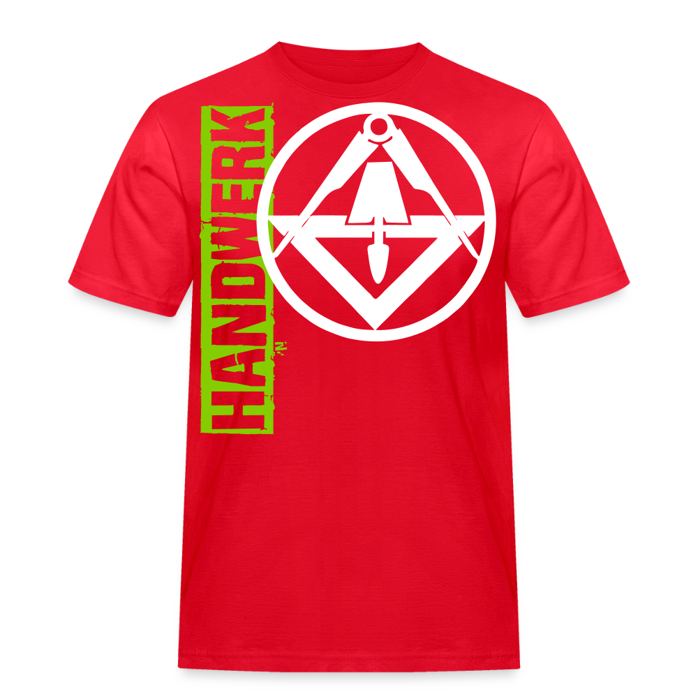 Unisex Workwear T-Shirt "Stuckateur" - Rot