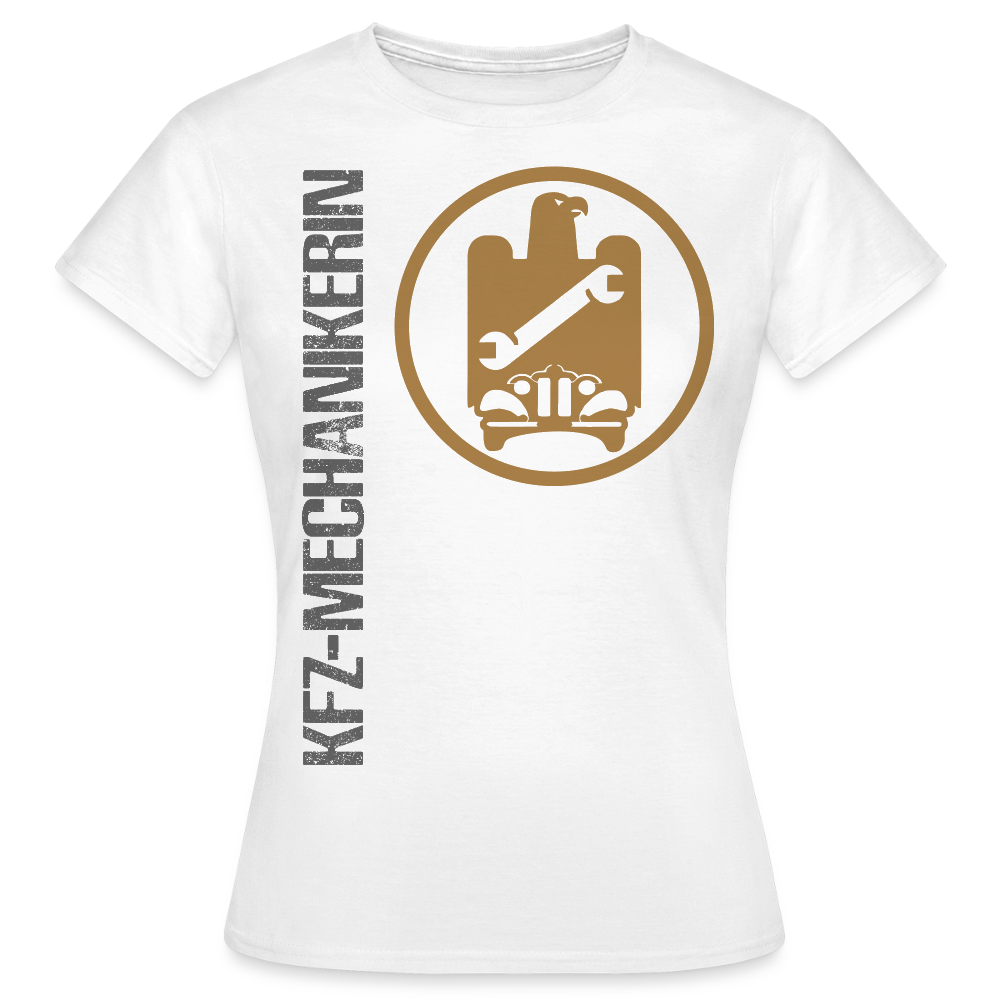 Frauen T-Shirt "KFZ-Mechanikerin" von Spreadconnect mit mechanischem Autodesign, bequemes und modisches Damen T-Shirt.