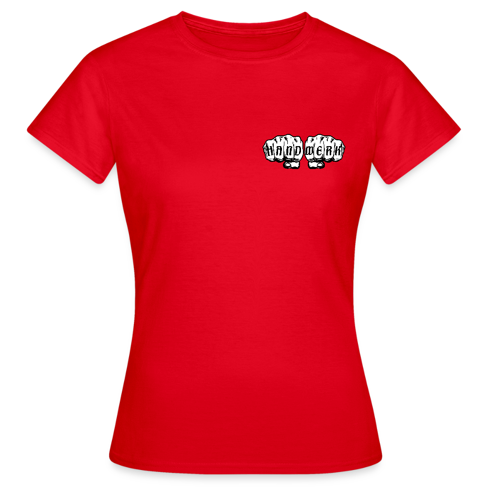 Frauen T-Shirt "Gebäudereinigerin" (beidseitig bedruckt) - Rot
