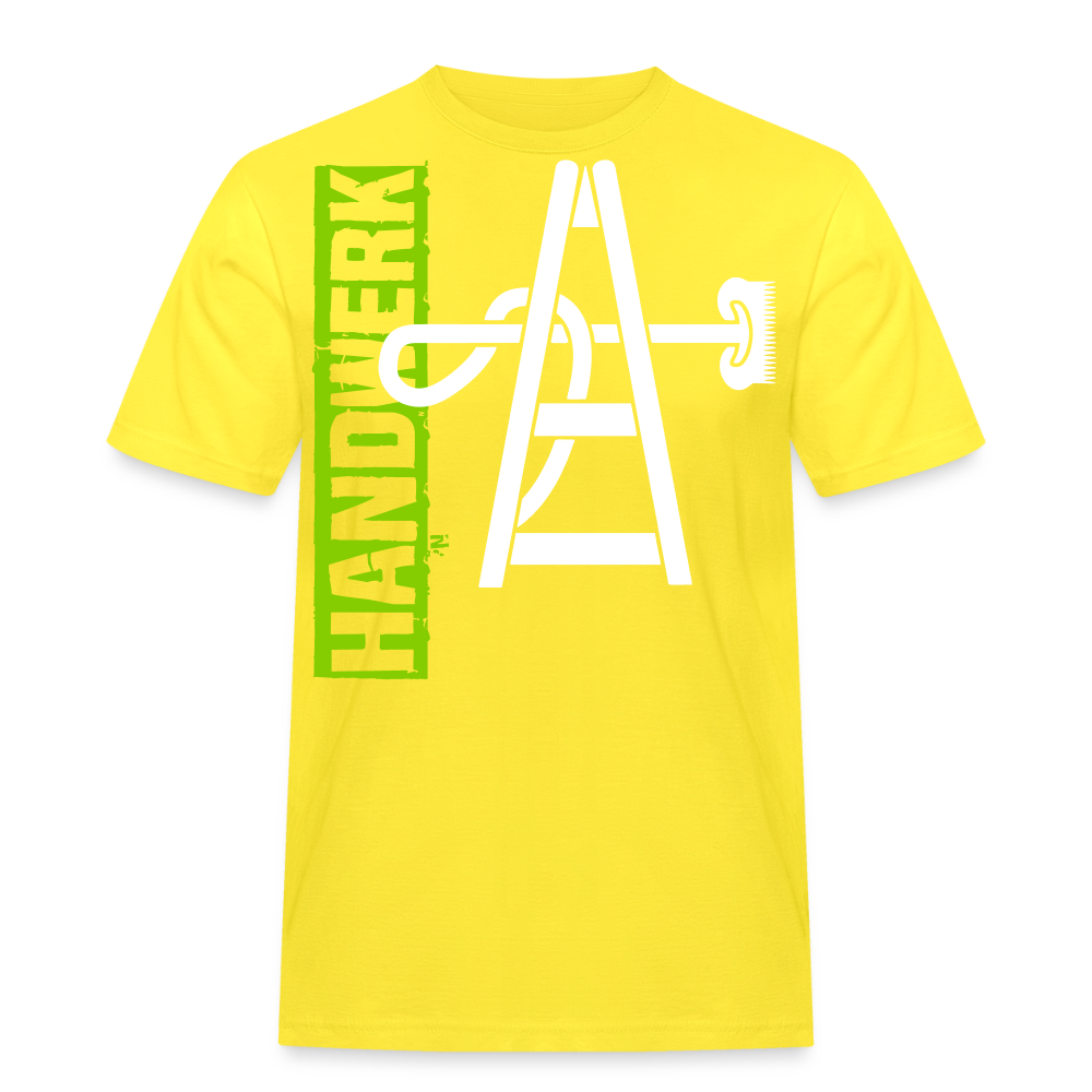 Unisex Workwear T-Shirt "Gebäudereiniger" - Gelb