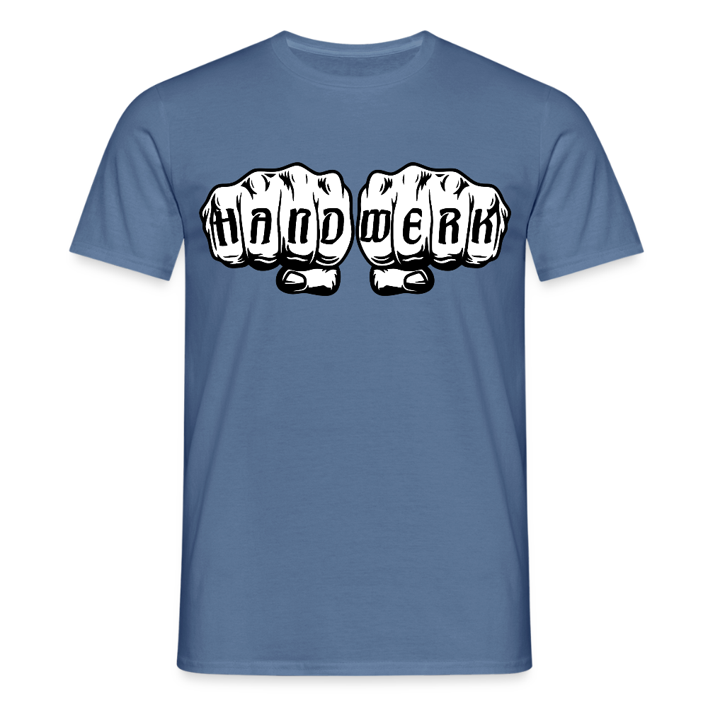 Unisex T-Shirt "Handwerk" Taubenblau Männer T-Shirt