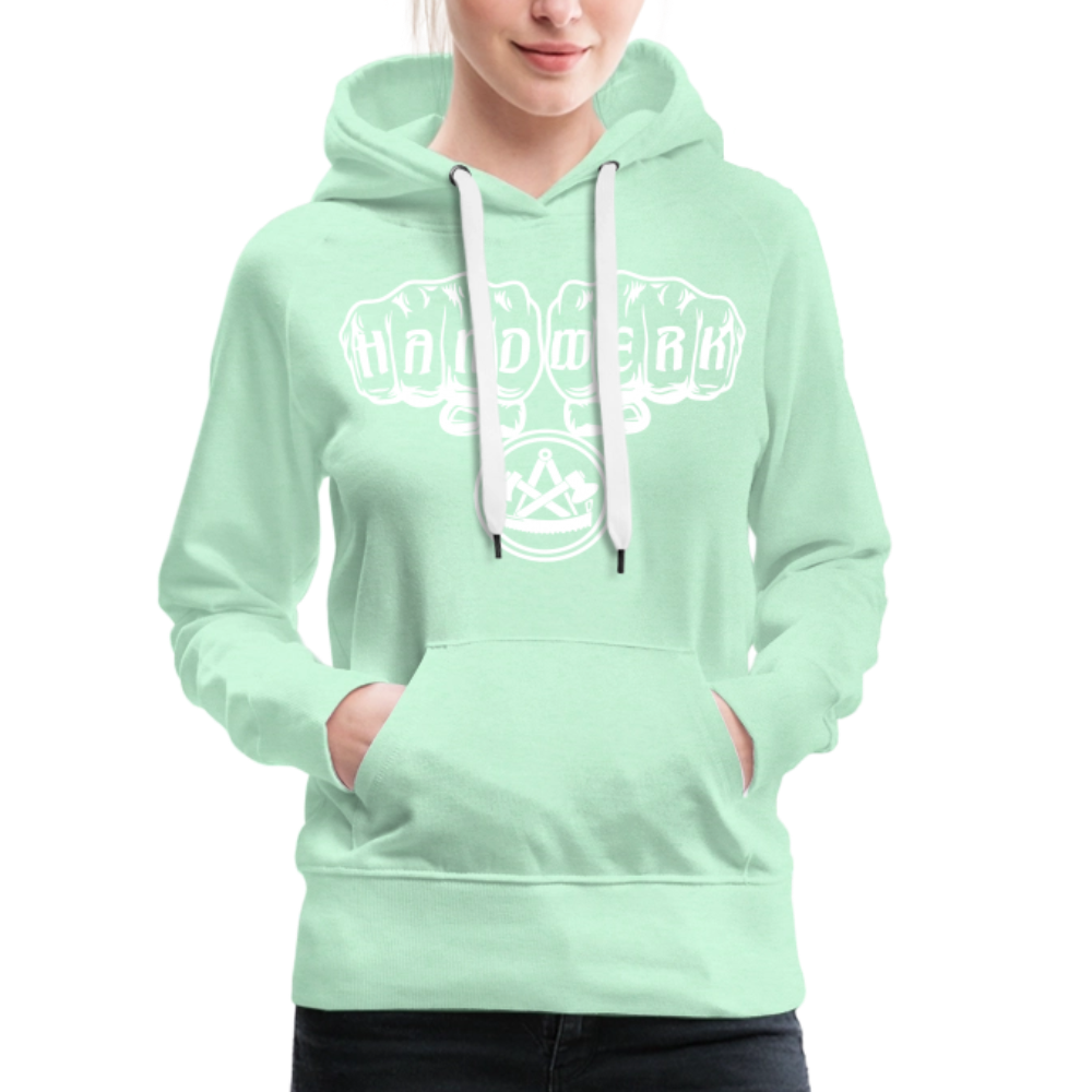Frauen Premium Hoodie "Zimmermann" - helles Mintgrün