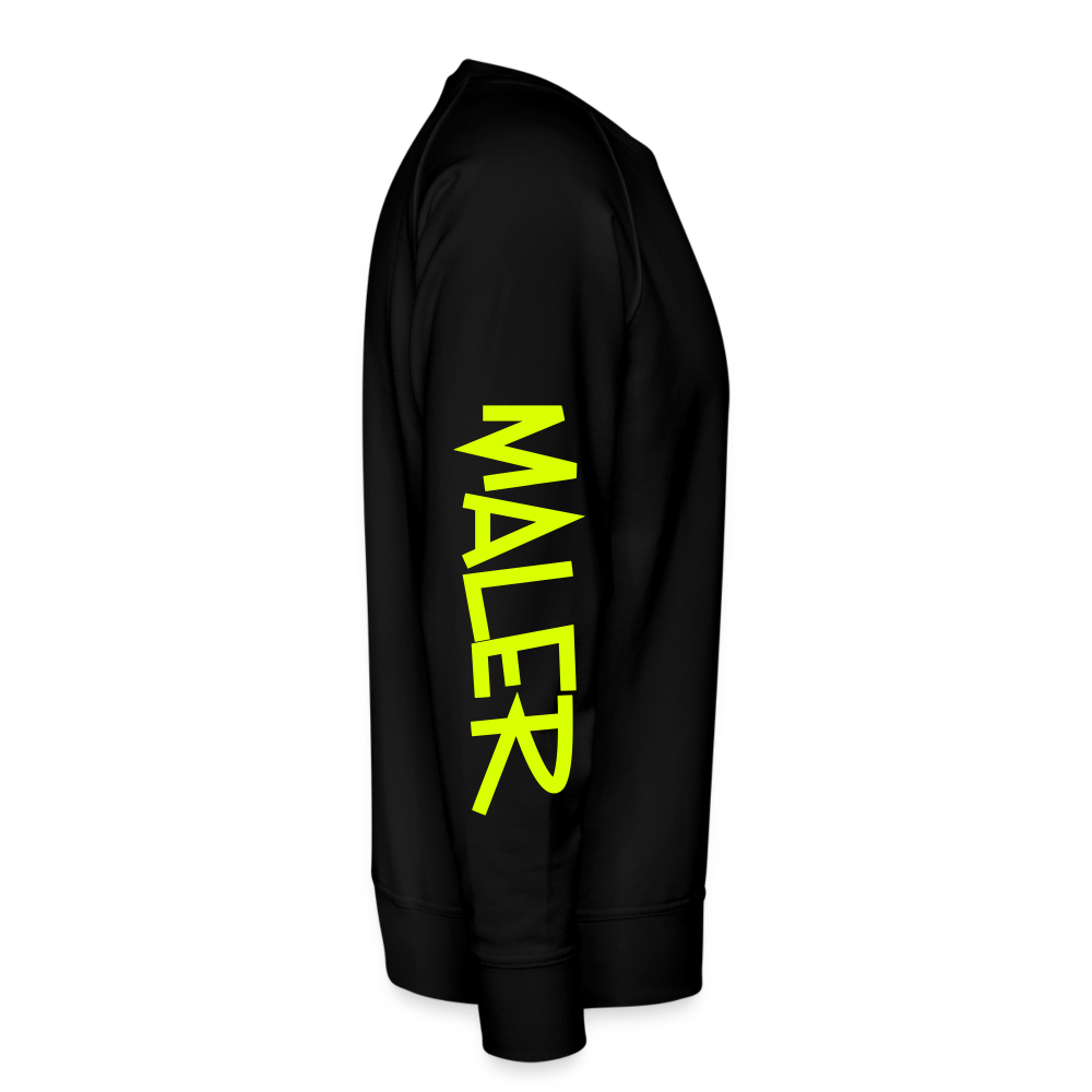 Unisex Premium Pullover "Maler" neongelb - Schwarz