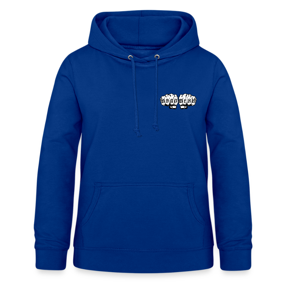 Frauen Hoodie "Bodenlegerin" (beidseitig beruckt) - Royalblau
