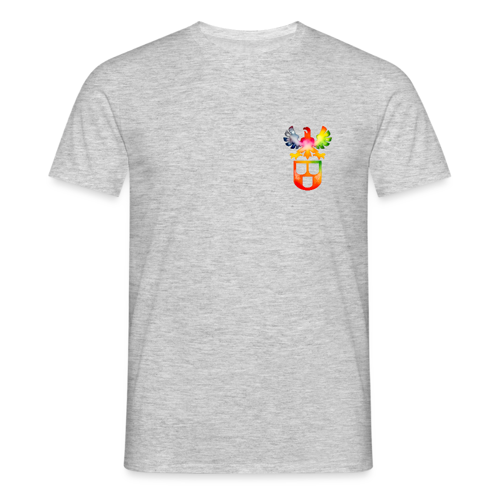 Unisex T-Shirt "Maler" (beidseitig bedruckt) - Grau meliert