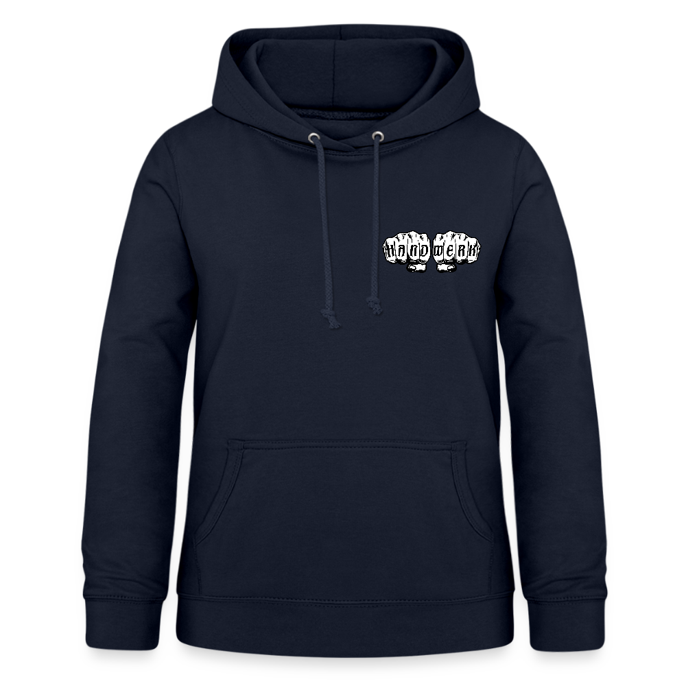 Frauen Hoodie "Heizungsbauerin" (beidseitig beruckt) - Navy