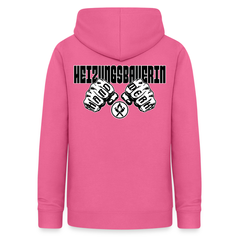 Frauen Hoodie "Heizungsbauerin" (beidseitig beruckt) - Pink
