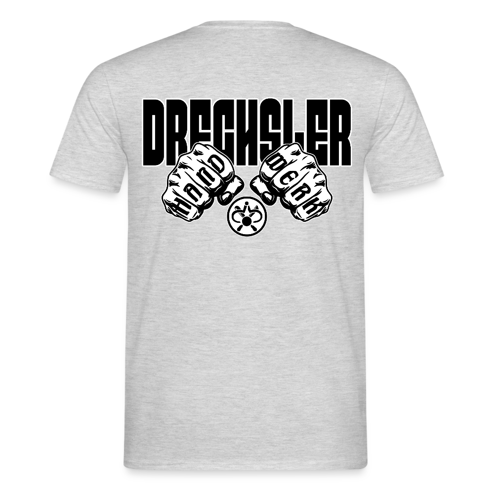 Unisex T-Shirt "Drechsler" (beidseitig bedruckt) - Grau meliert