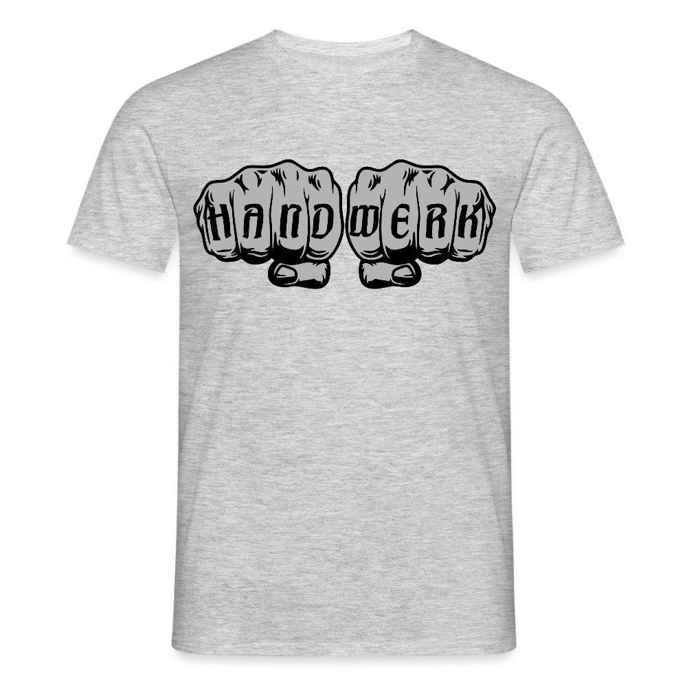 Unisex T-Shirt "Power-Handwerk" Grau meliert Männer T-Shirt