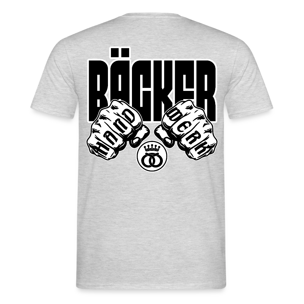 Unisex T-Shirt "Bäcker" - Grau meliert