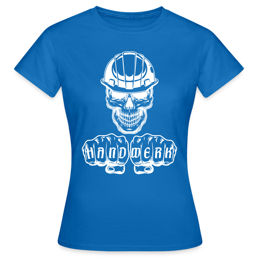 Frauen T-Shirt "Skull-Helm-Handwerk" - Royalblau