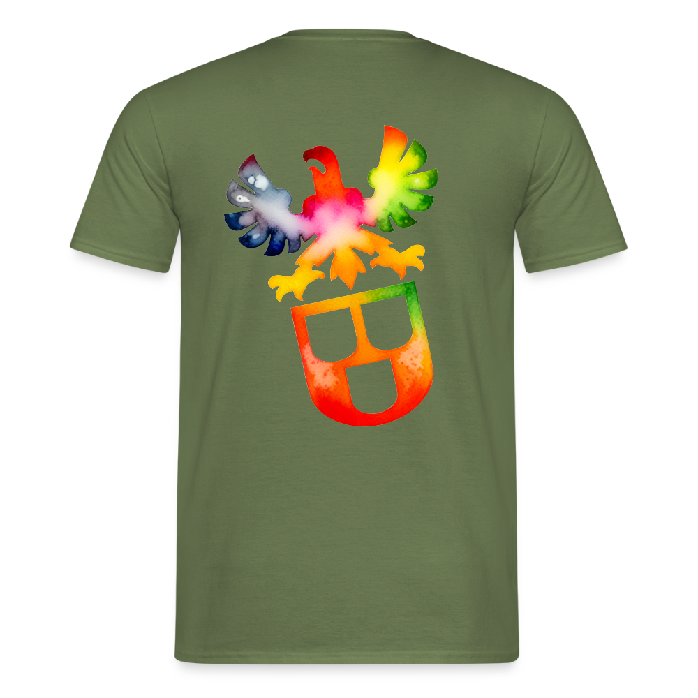 Unisex T-Shirt "Maler" (beidseitig bedruckt) - Militärgrün