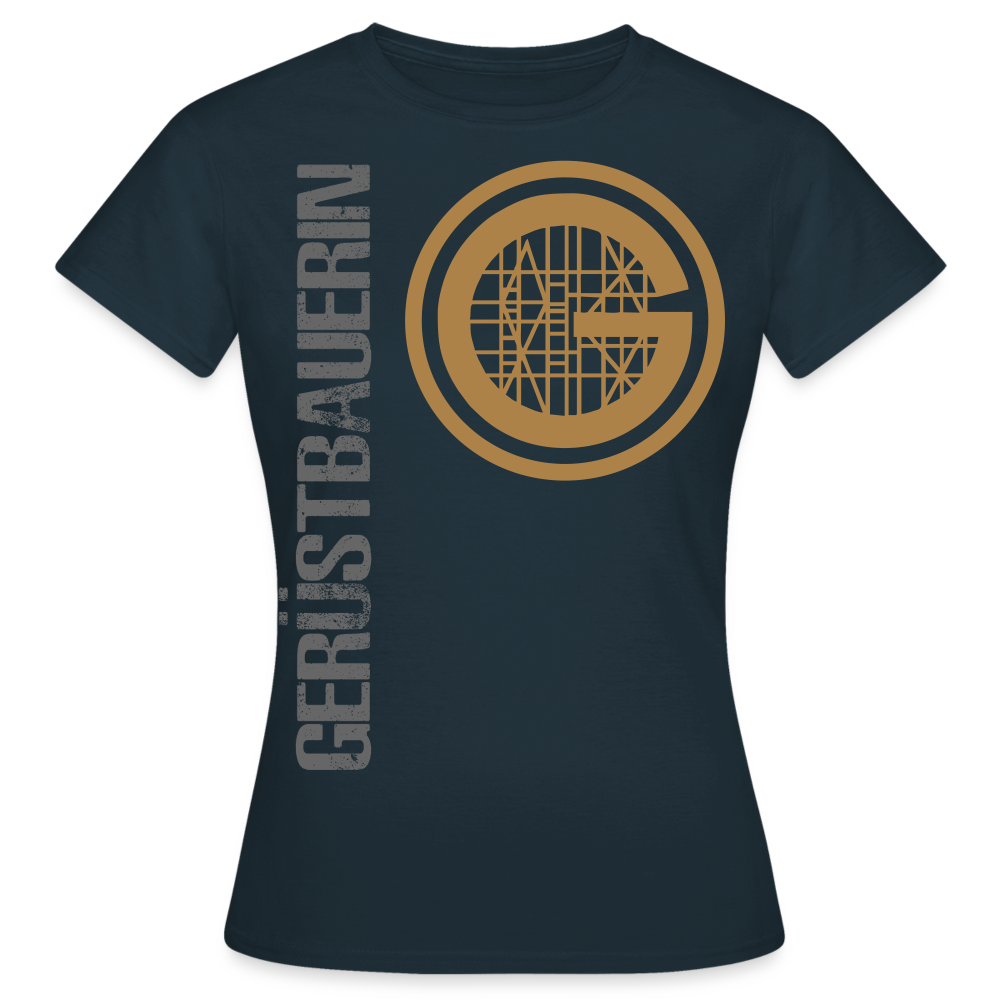 Frauen T-Shirt "Gerüstbauerin" - Navy