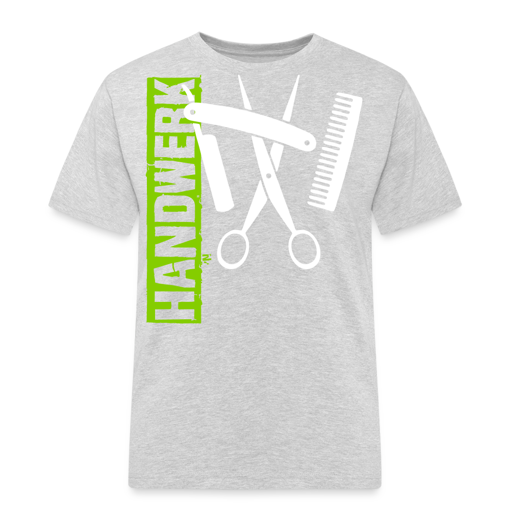 Unisex Workwear T-Shirt "Friseur" - Grau meliert