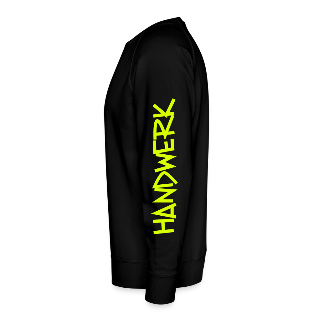 Unisex Premium Pullover "Klimatechniker" neongelb - Schwarz