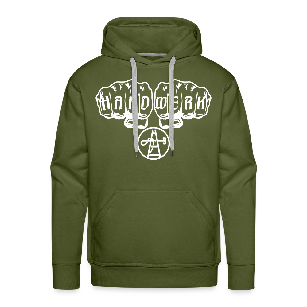 Männer Premium Hoodie "Gebäudereiniger" - Olivgrün