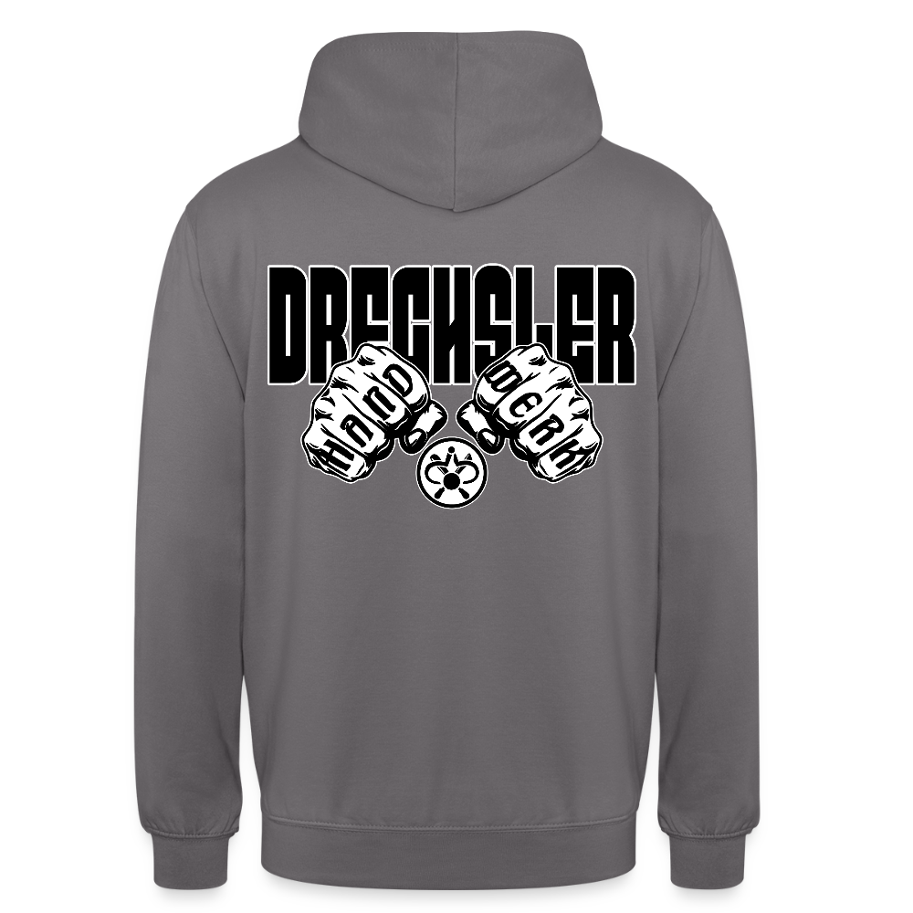 Unisex Hoodie "Drechsler" (beidseitig bedruckt) - Mittelgrau