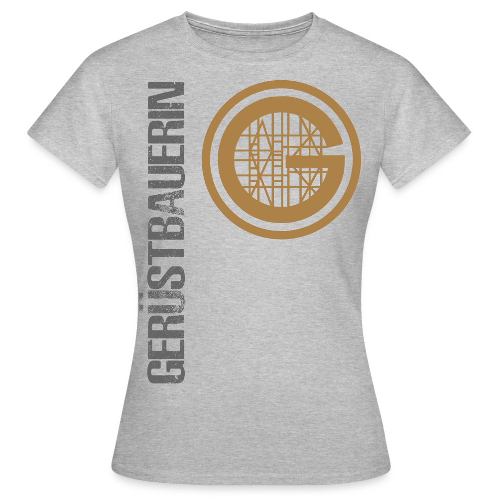 Frauen T-Shirt "Gerüstbauerin" - Grau meliert