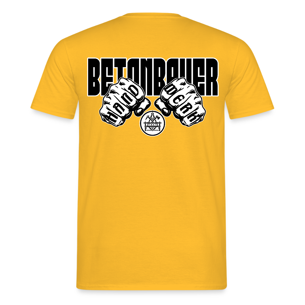 Unisex T-Shirt "Betonbauer" - Gelb