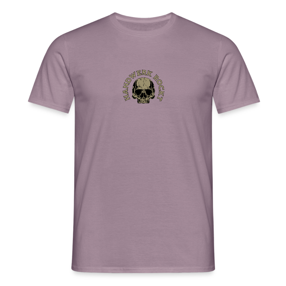 Unisex T-Shirt "Handwerk-Rockt" (beidseitig bedruckt) - Lilagrau