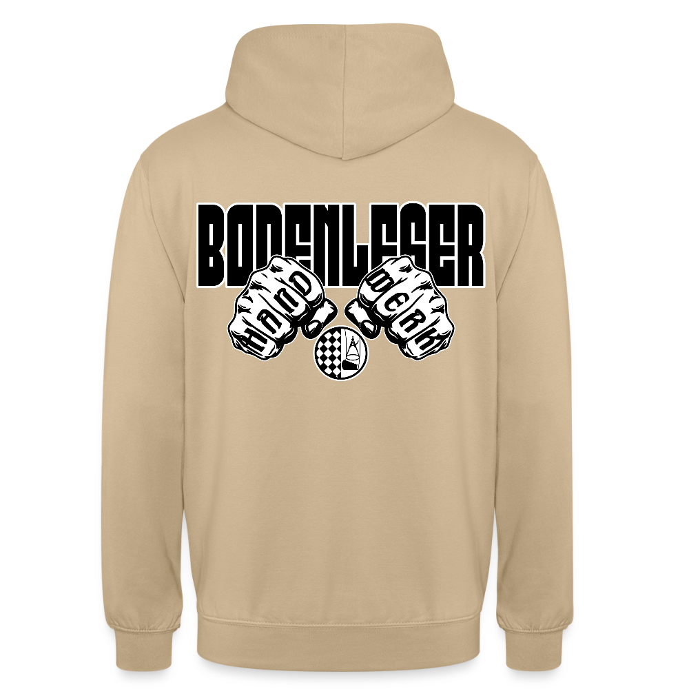 Unisex Hoodie "Bodenleger" (beidseitig bedruckt) - Beige