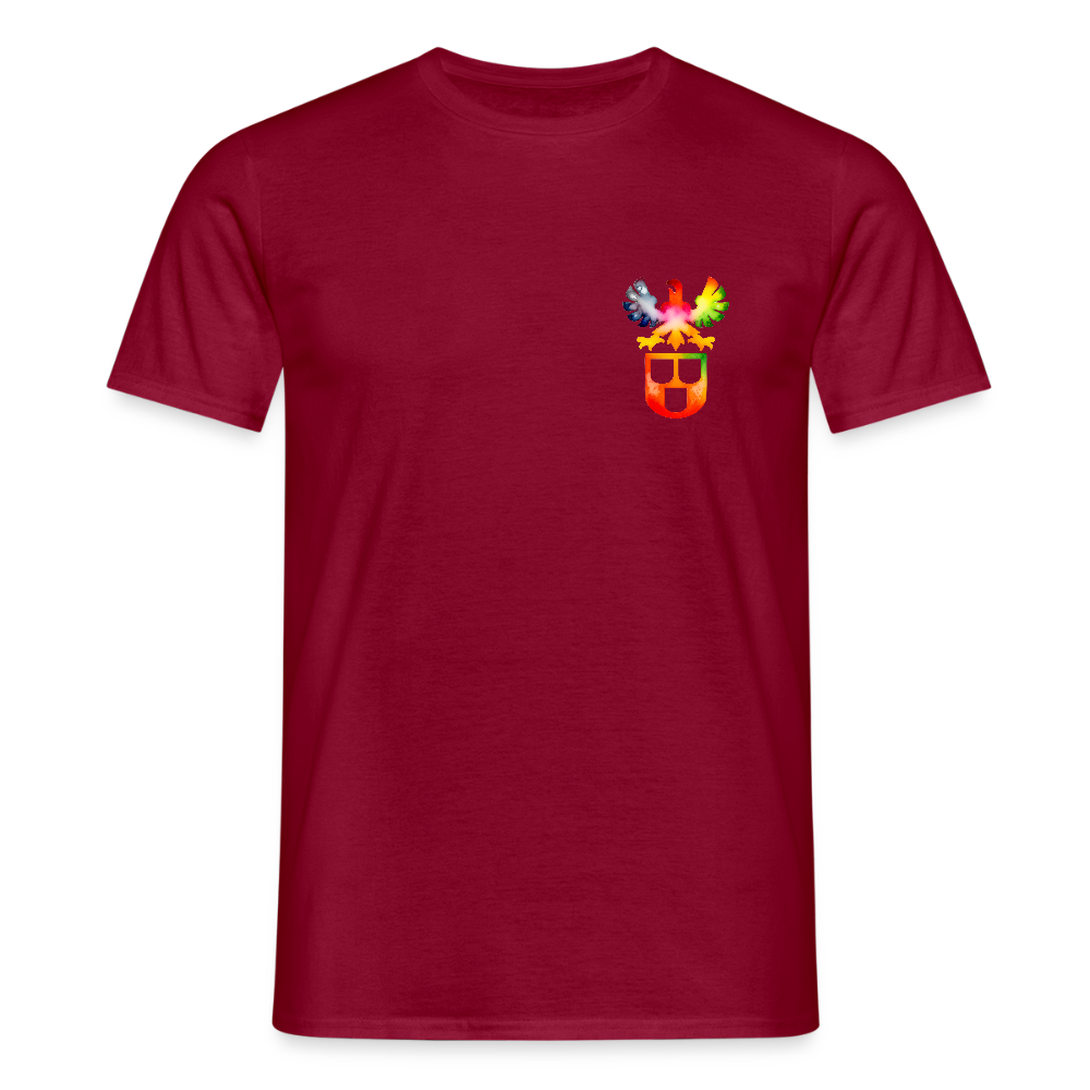 Unisex T-Shirt "Maler" (beidseitig bedruckt) - Ziegelrot