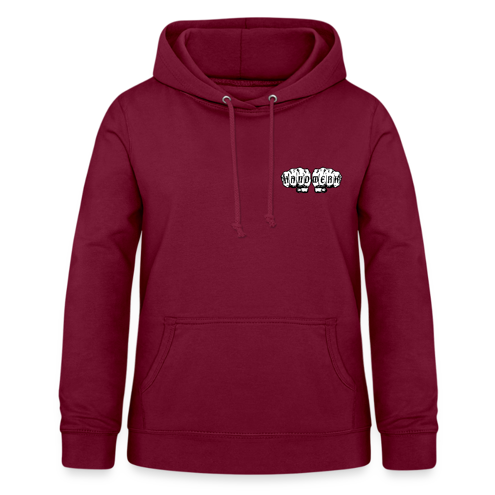 Frauen Hoodie "Metallbauerin" (beidseitig beruckt) - Bordeaux
