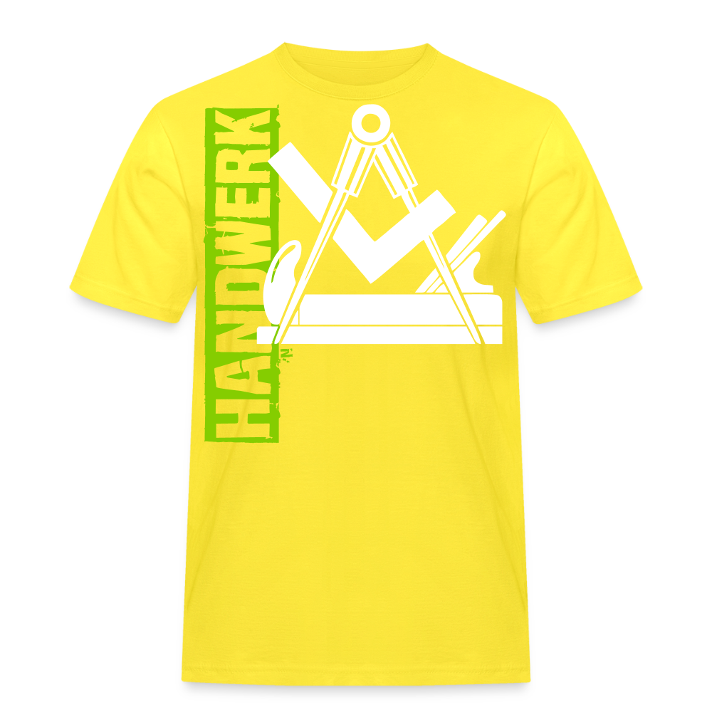 Unisex Workwear T-Shirt "Schreiner/Tischler" - Gelb