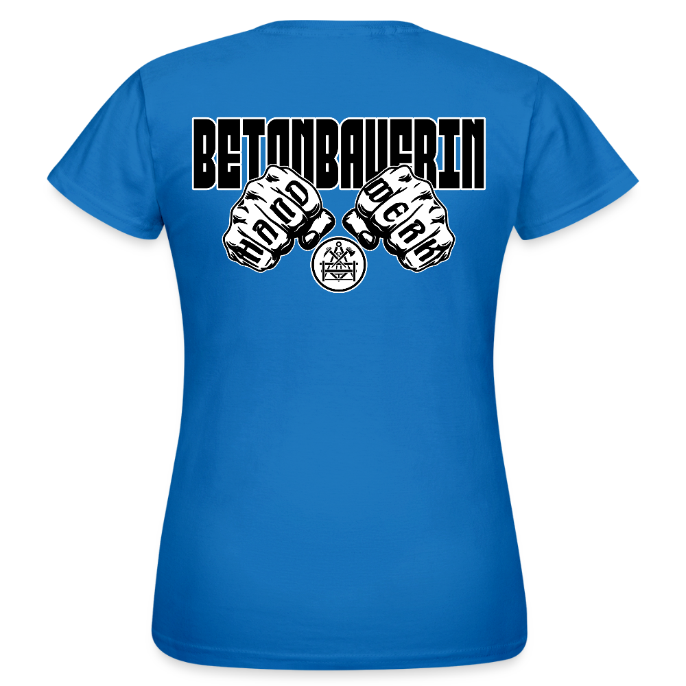 Frauen T-Shirt "Betonbauerin" (beidseitig bedruckt) - Royalblau