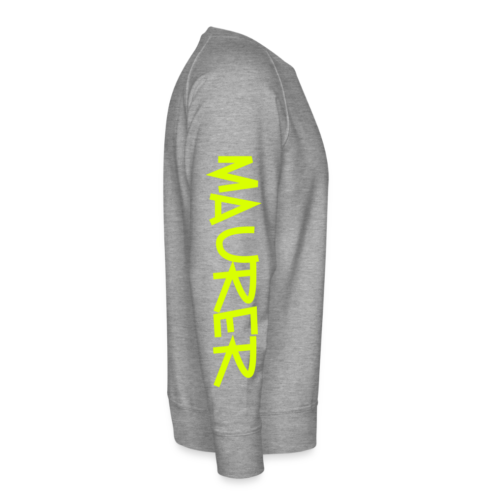 Unisex Premium Pullover "Maurer" neongelb Männer Premium Pullover