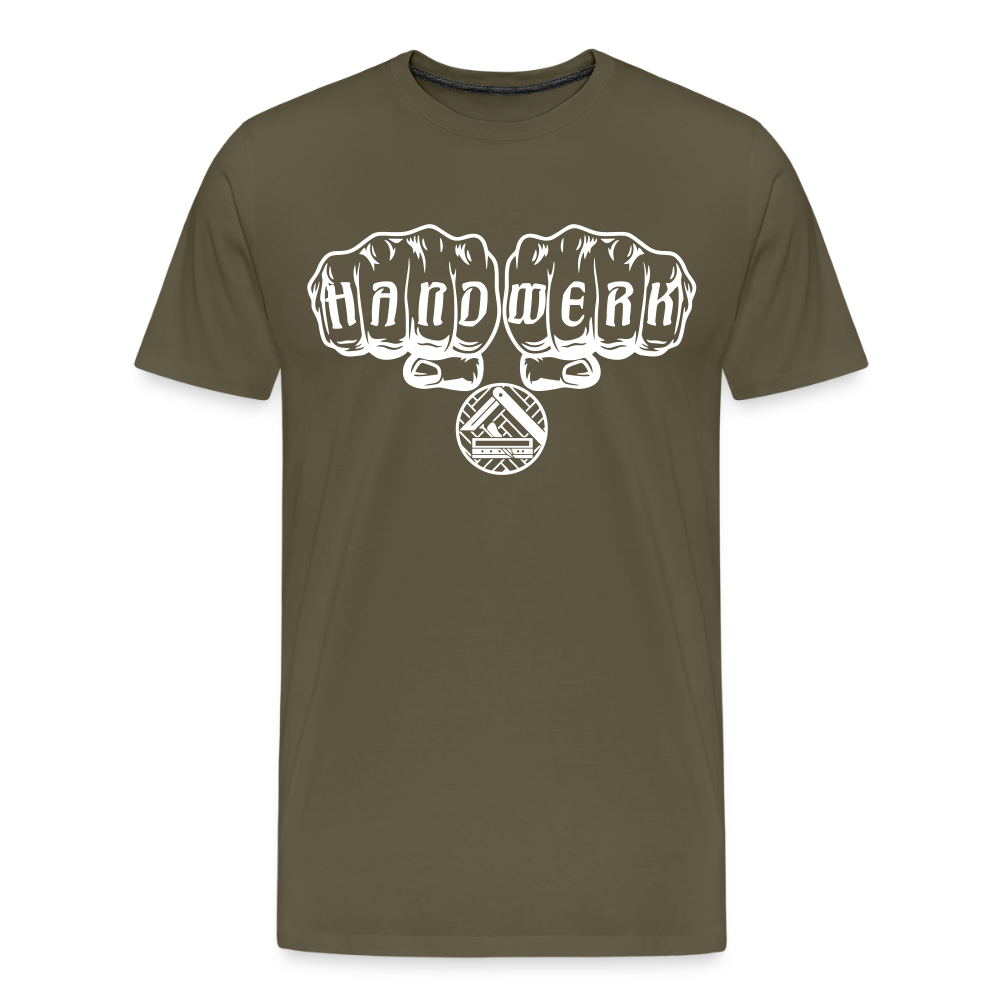 Männer Premium T-Shirt "Parkettleger" - Khaki
