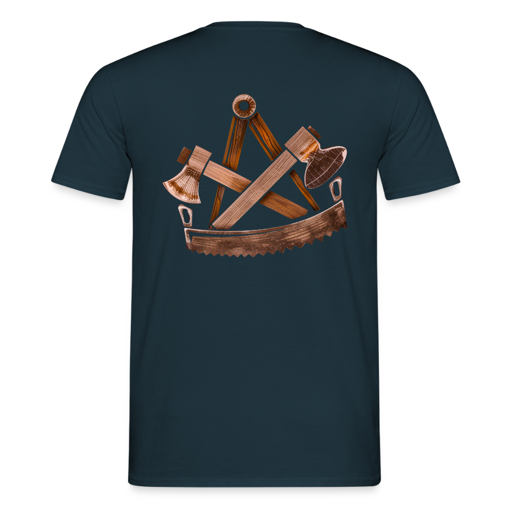Unisex T-Shirt "Zimmermann" (beidseitig bedruckt) - Navy