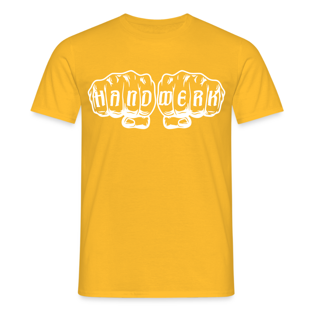Unisex T-Shirt "Handwerk" Gelb Männer T-Shirt