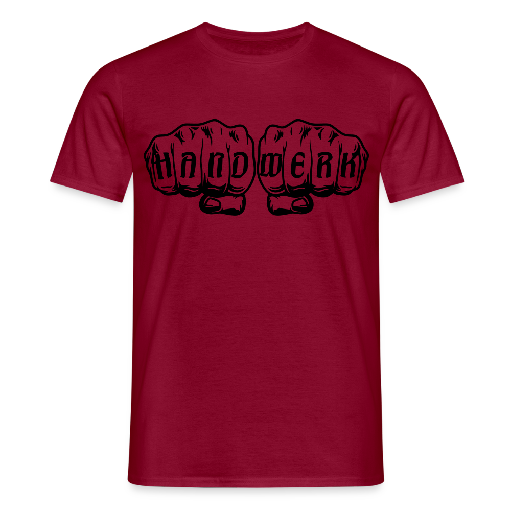 Unisex T-Shirt "Handwerk" Ziegelrot Männer T-Shirt