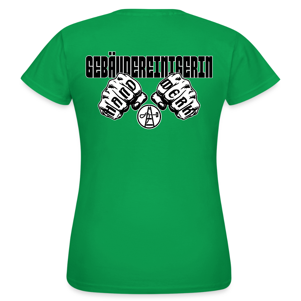 Frauen T-Shirt "Gebäudereinigerin" (beidseitig bedruckt) - Kelly Green